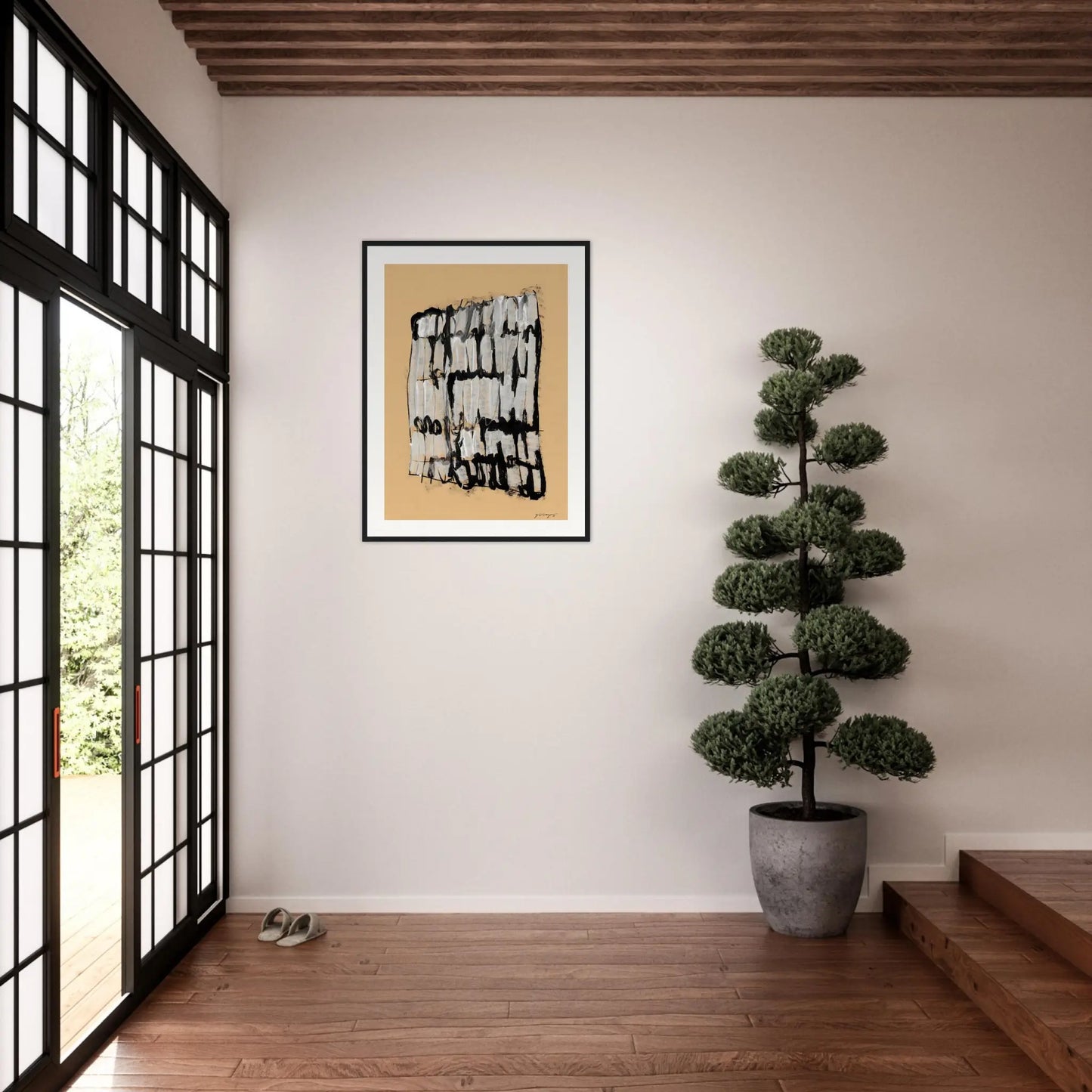 Expandable Beginning - Hints Of White #1 59Cm X 84Cm 23.4Inches 33.1Inches / Black Giclée