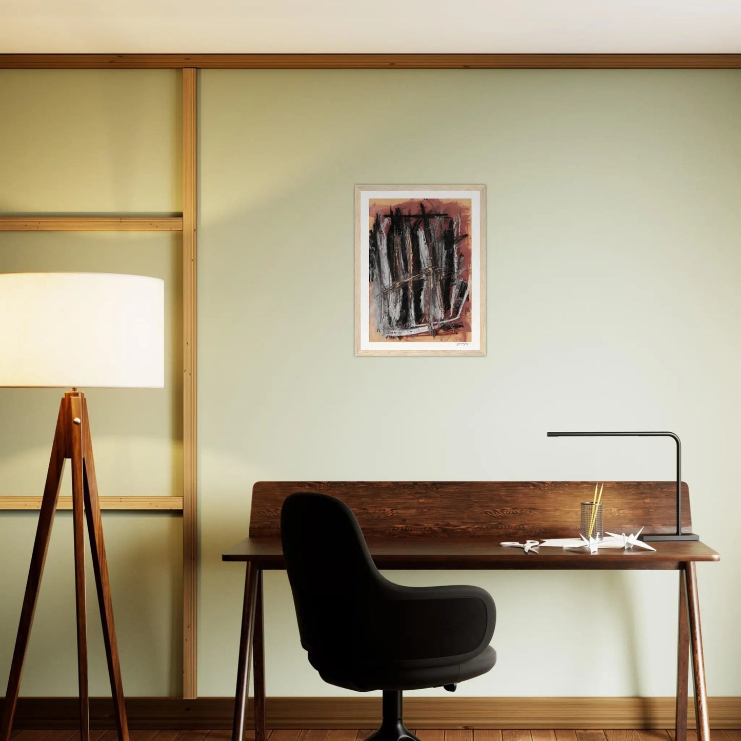 Expandable Beginning - Scratched Paper #2 30Cm X 42Cm 11.7Inches 16.5Inches / Oak Giclée