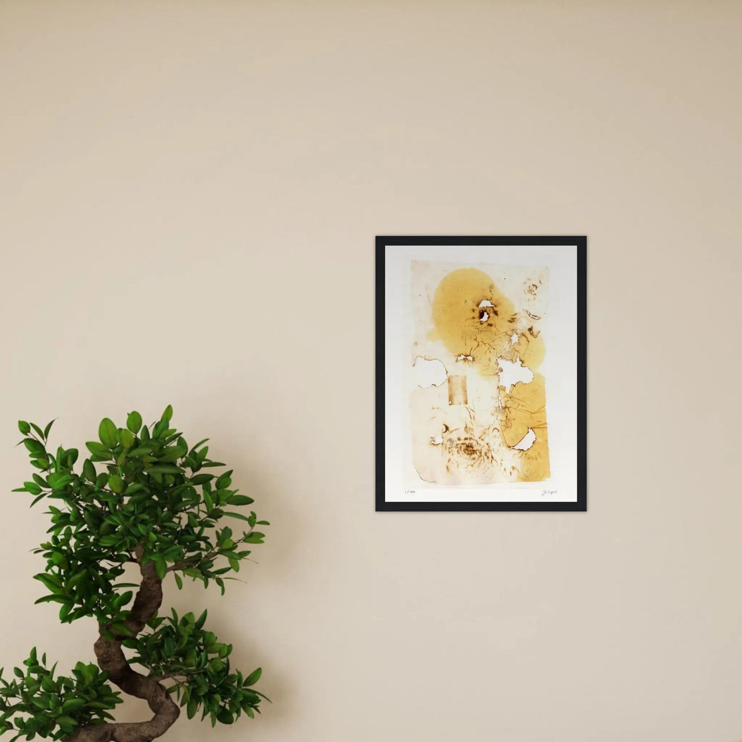 Fire And Ashes - Chine Collé #1 30Cm X 42Cm 11.7Inches 16.5Inches / Black Giclée