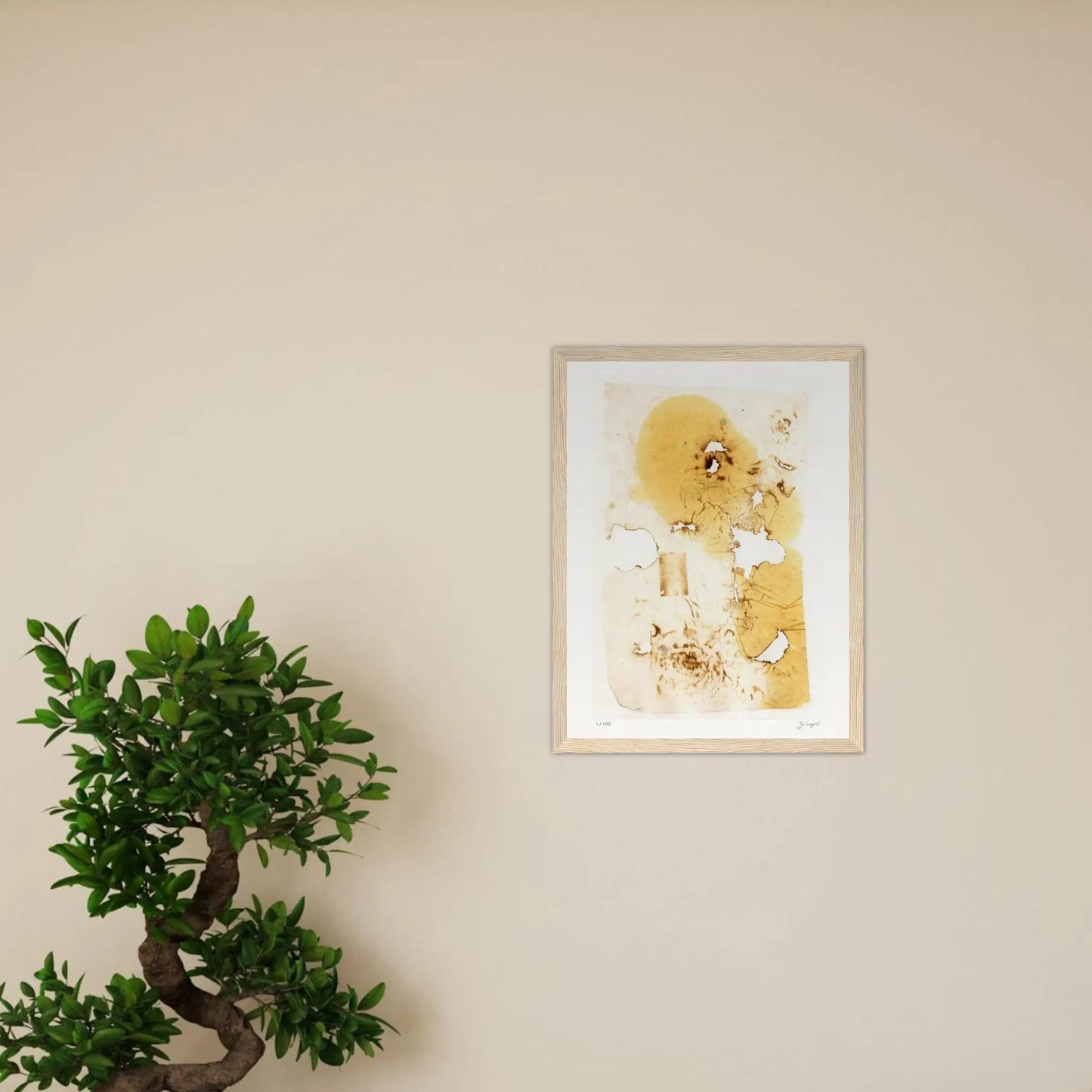 Fire And Ashes - Chine Collé #1 30Cm X 42Cm 11.7Inches 16.5Inches / Oak Giclée