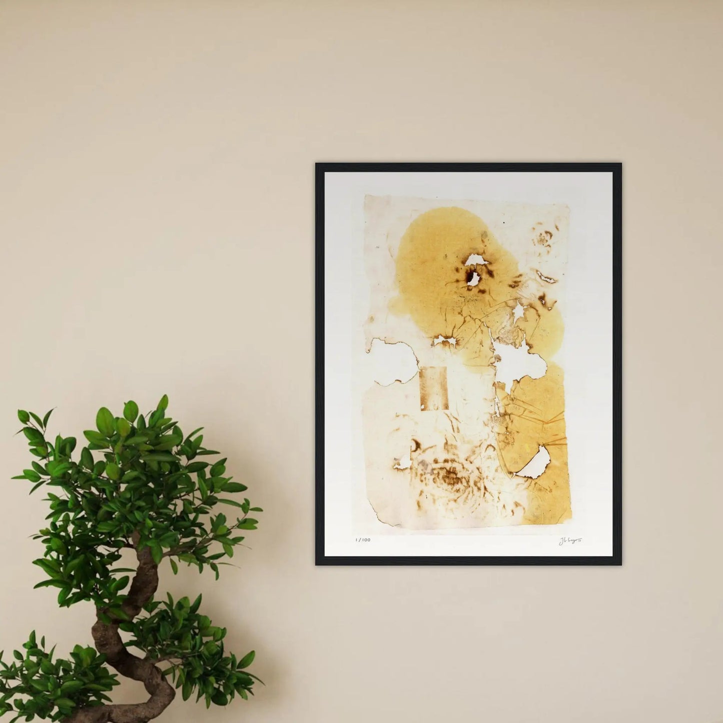 Fire And Ashes - Chine Collé #1 42Cm X 59Cm 16.5Inches 23.4Inches / Black Giclée