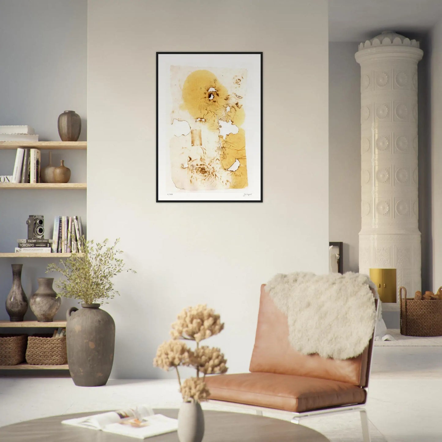 Fire And Ashes - Chine Collé #1 70Cm X 100Cm 27.6Inches 39.4Inches / Black Giclée