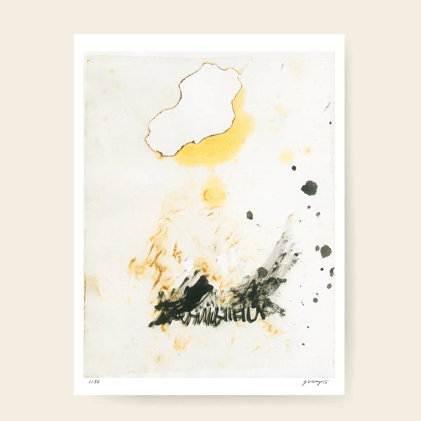 Fire And Ashes - Chine Collé #2 30Cm X 40Cm 11.8Inches 15.8Inches / Print Only Giclée