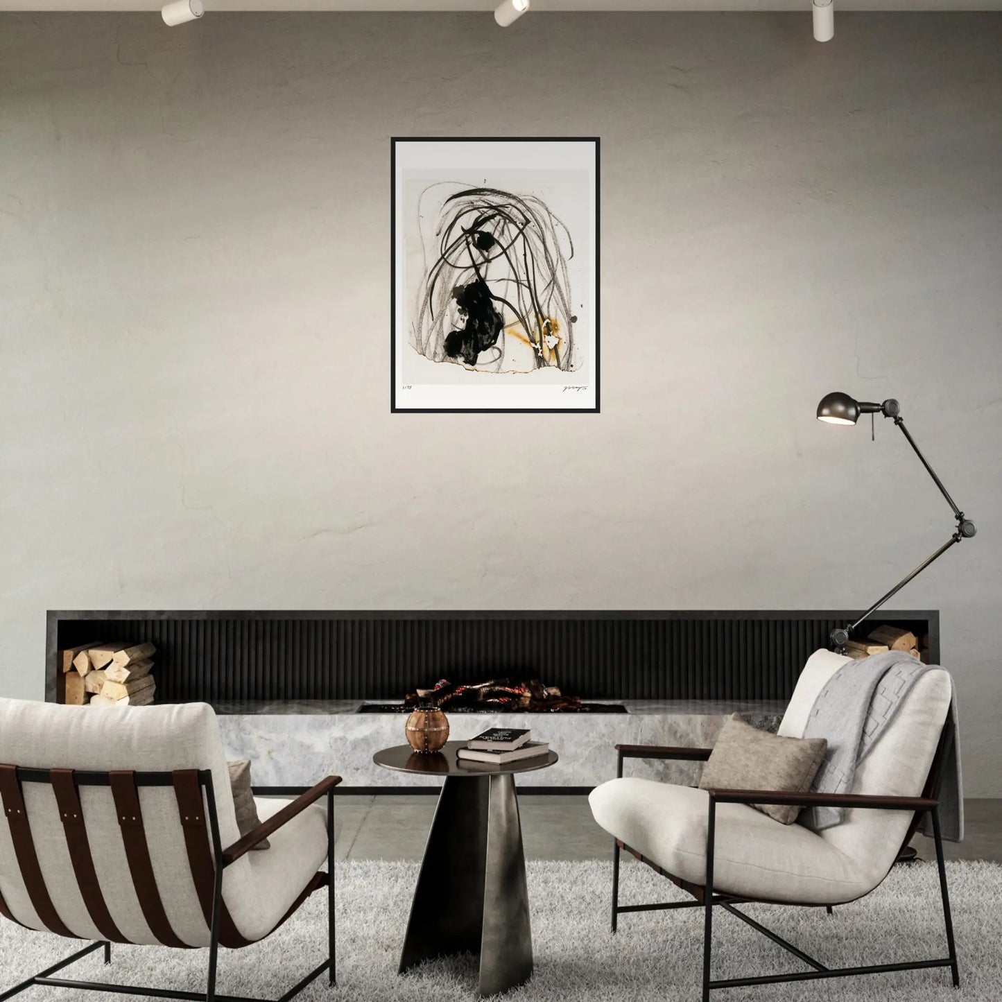 Fire And Ashes - Chine Collé #5 60Cm X 80Cm 23.8Inches 31.5Inches / Black Giclée