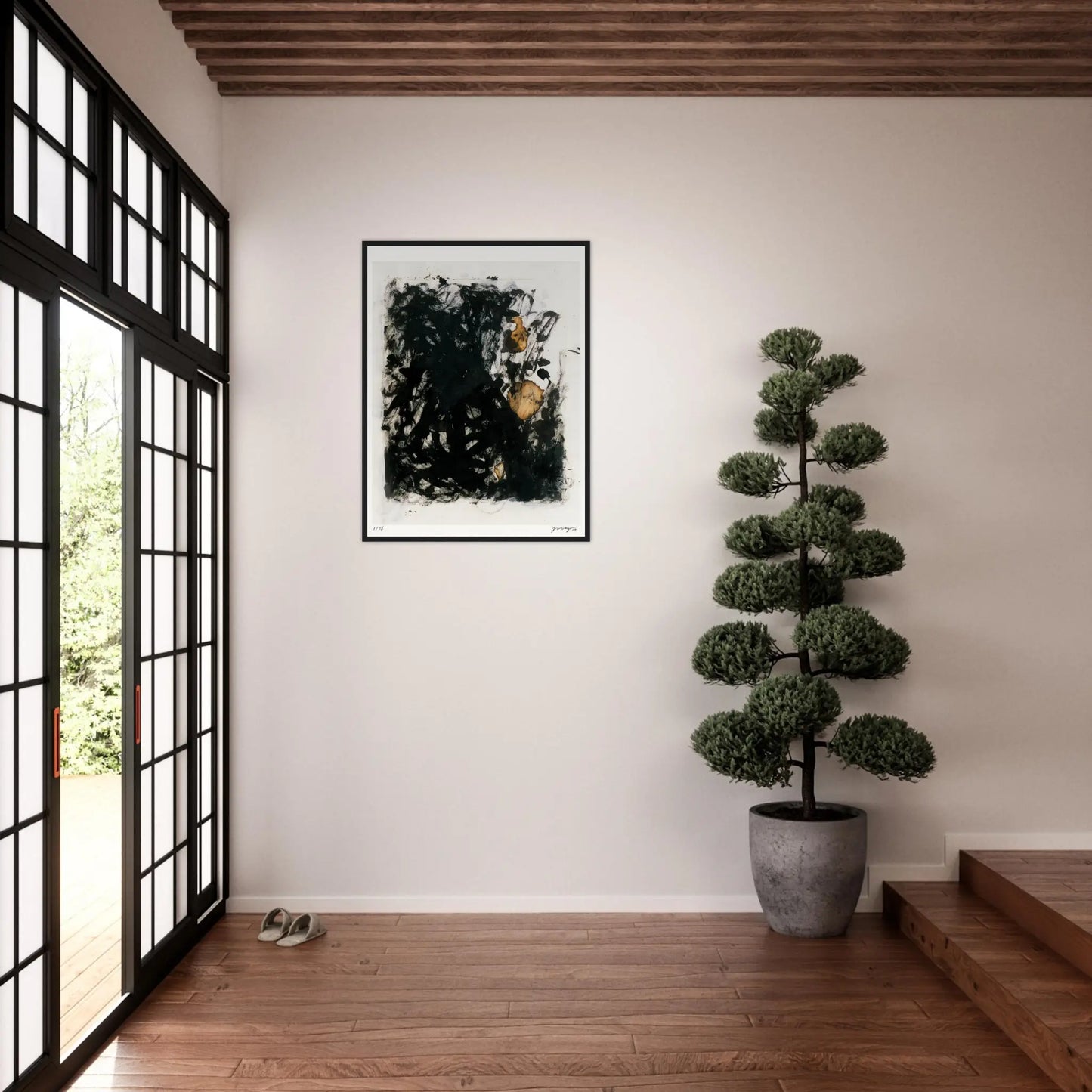 Fire And Ashes - Chine Collé #6 60Cm X 80Cm 23.8Inches 31.5Inches / Black Giclée