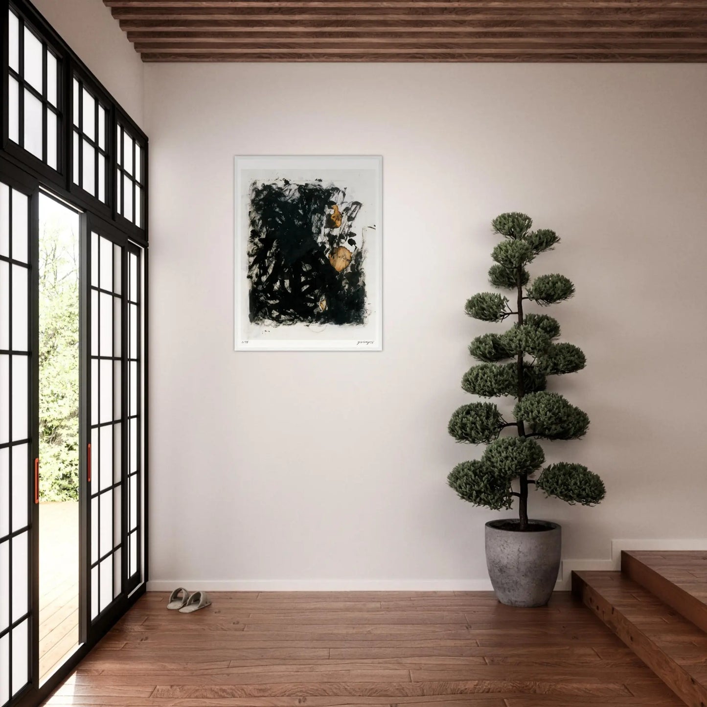 Fire And Ashes - Chine Collé #6 60Cm X 80Cm 23.8Inches 31.5Inches / White Giclée