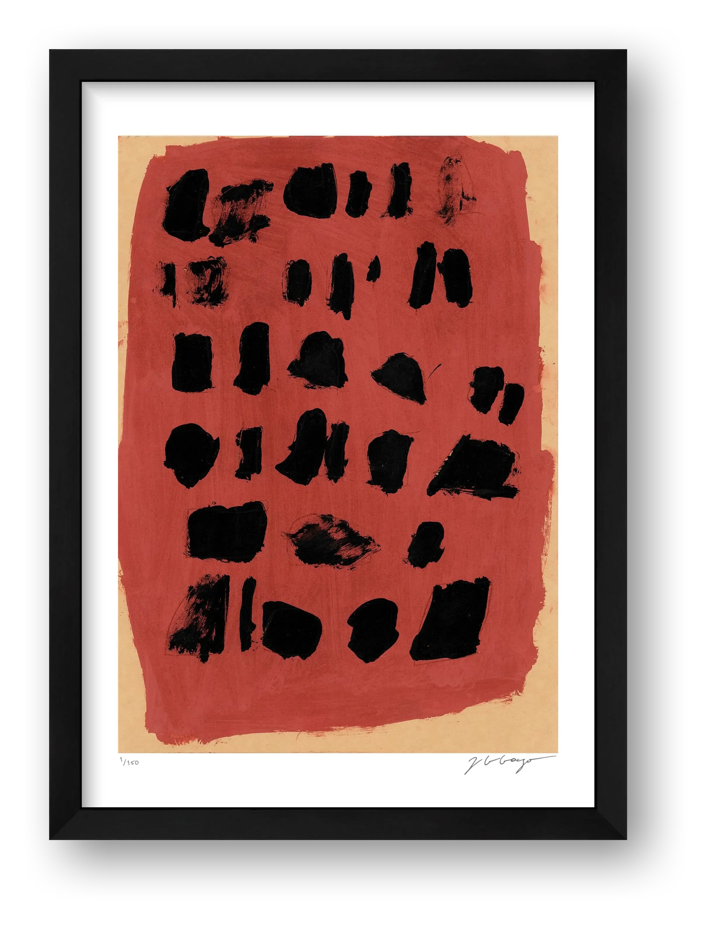 Expandable Beginning - sanguine #1 — framed