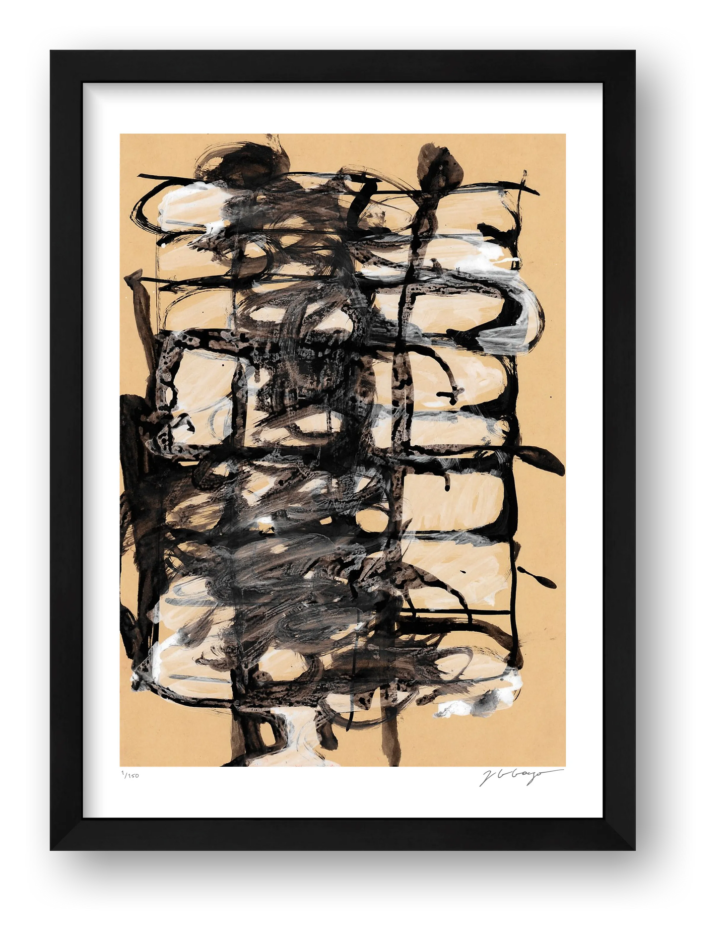 Expandable Beginning - hints of white #2 — framed