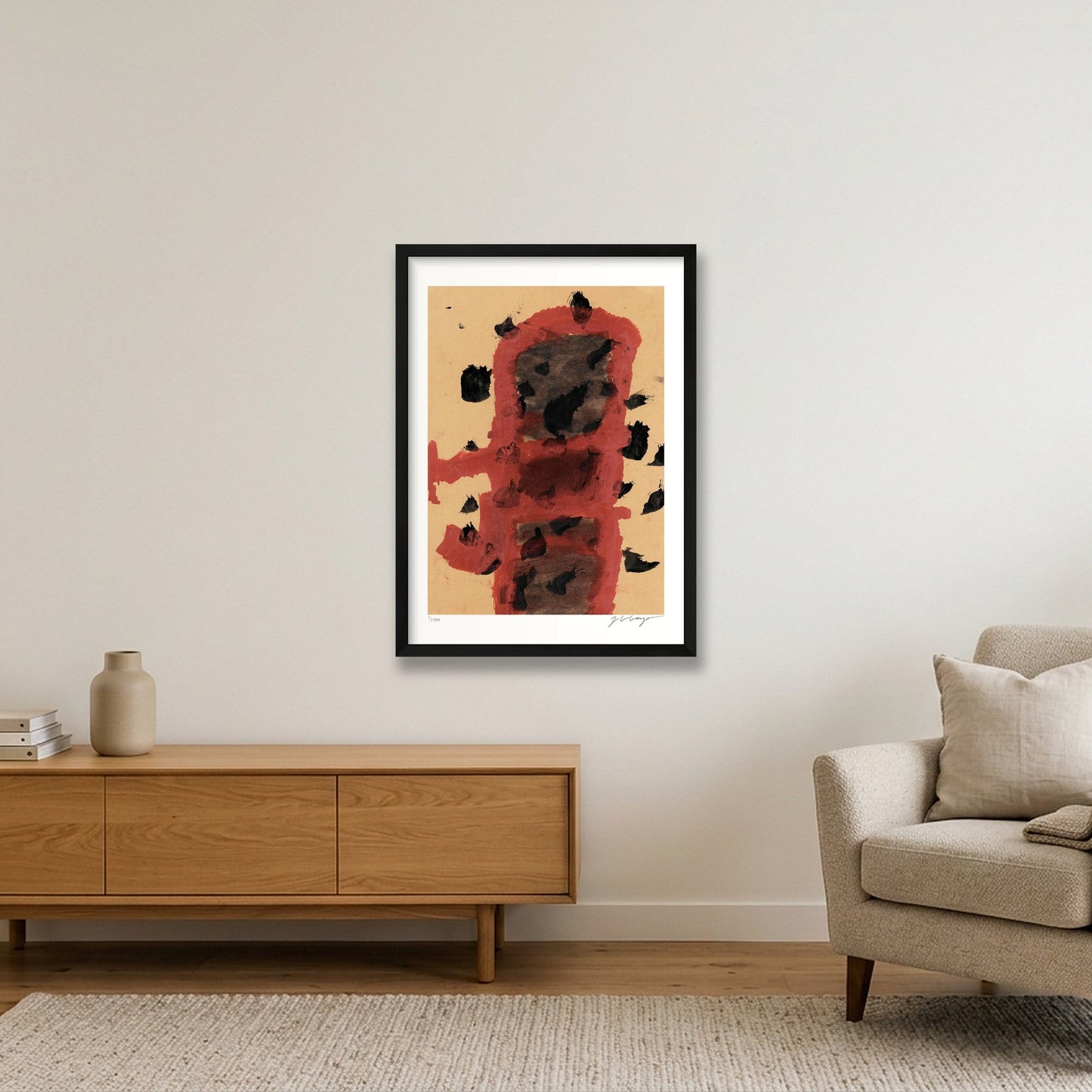 Expandable Beginning - sanguine #2 — 42×59cm, 17×23" Black Frame