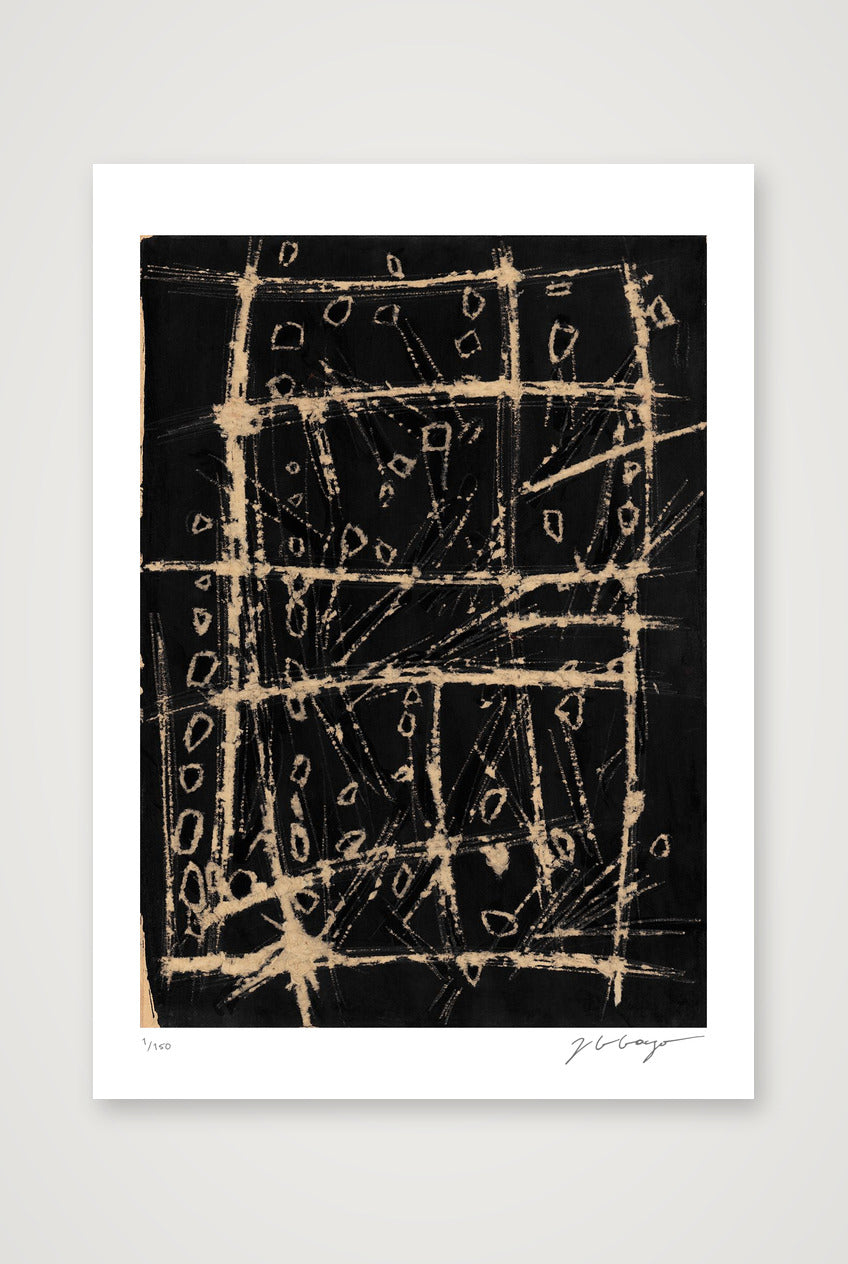 Expandable Beginning - scratched paper #1 — A3 (30×42cm, 12×17") Print only
