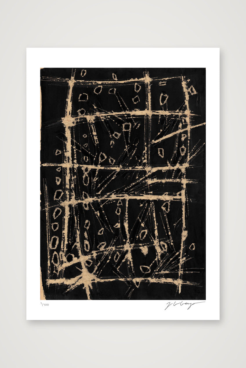 Expandable Beginning - scratched paper #1 — 42×59cm, 17×23" Print only