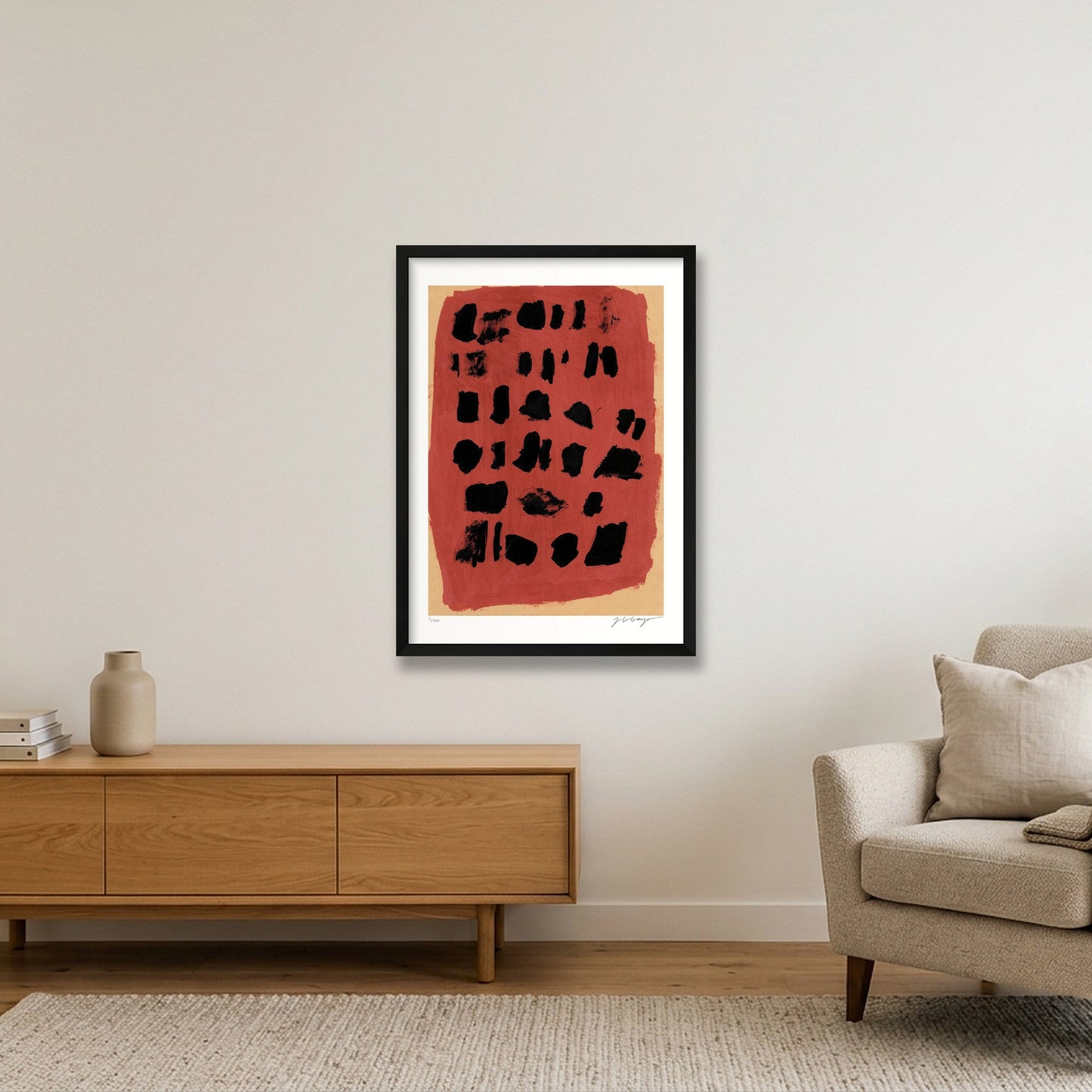 Expandable Beginning - sanguine #1 — 42×59cm, 17×23" Black Frame
