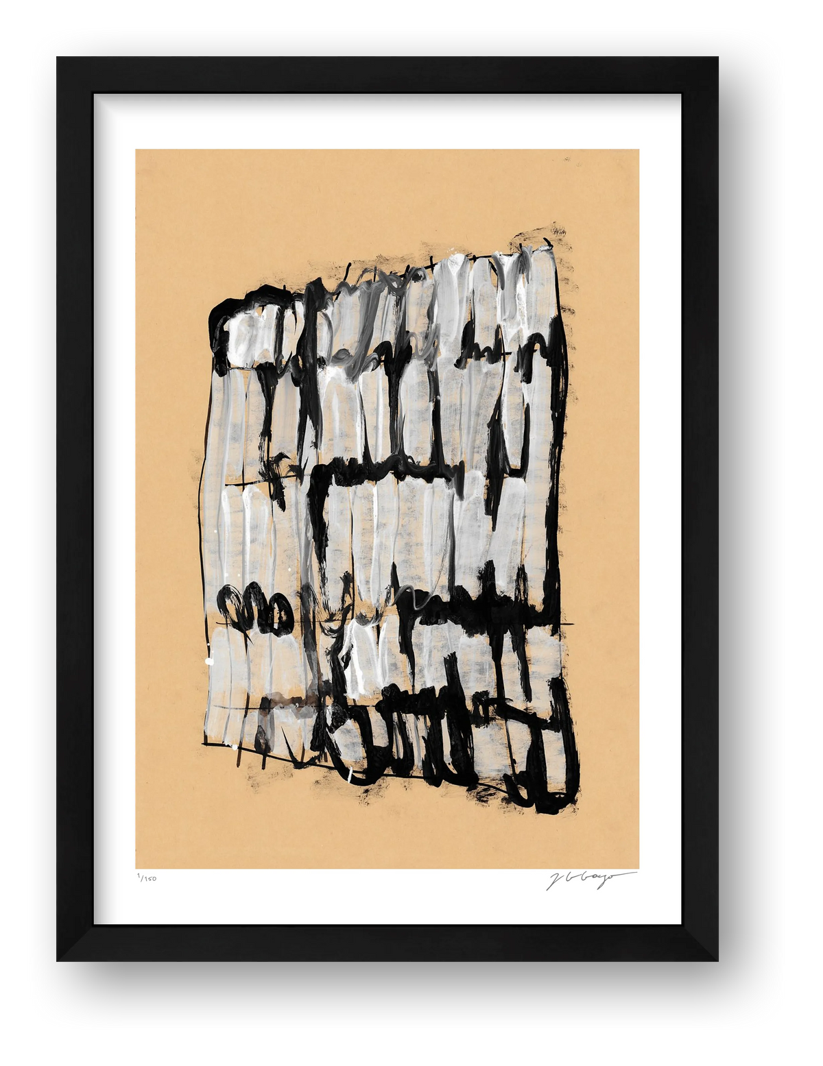Expandable Beginning - hints of white #1 — framed