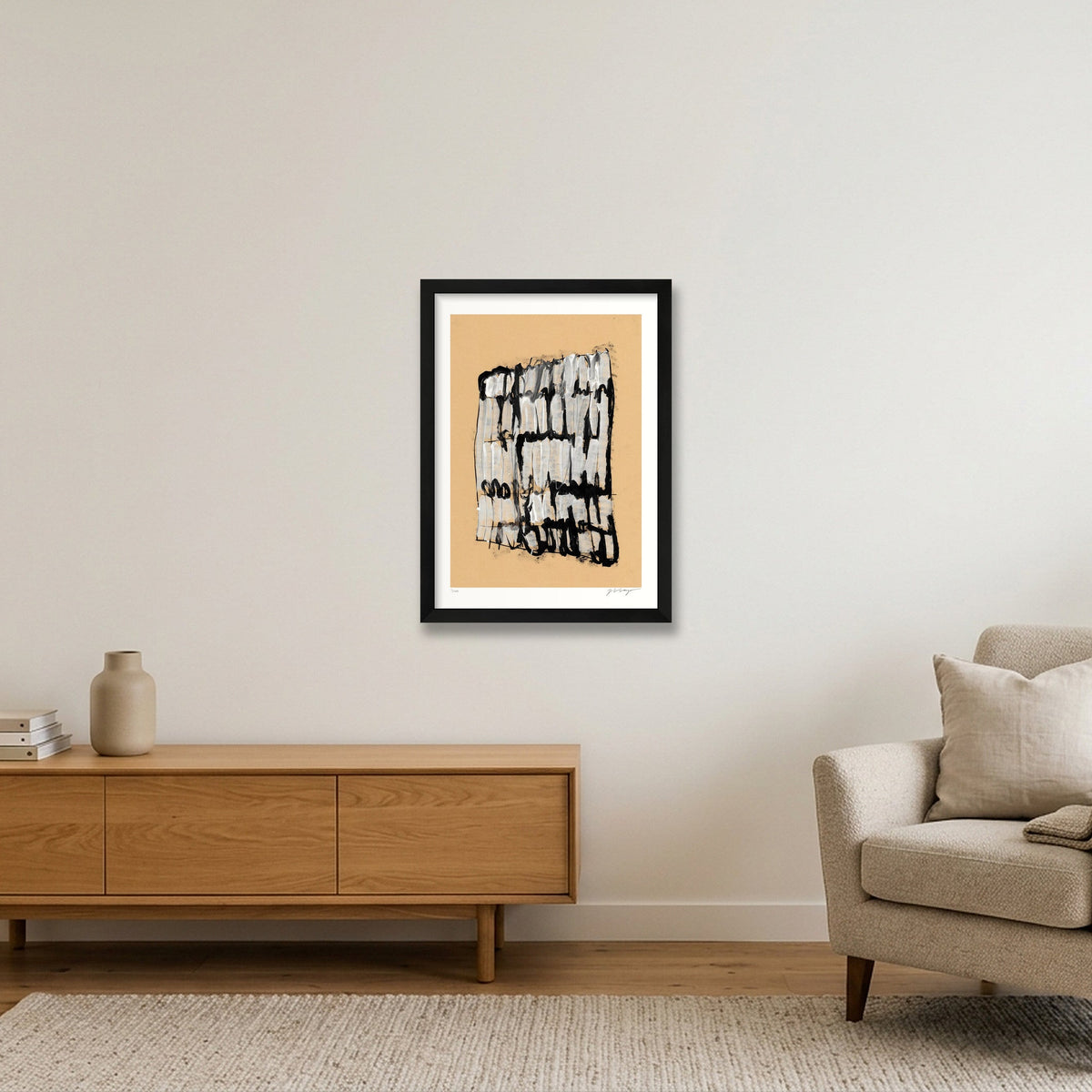 Expandable Beginning - hints of white #1 — A3 (30×42cm, 12×17") Black Frame
