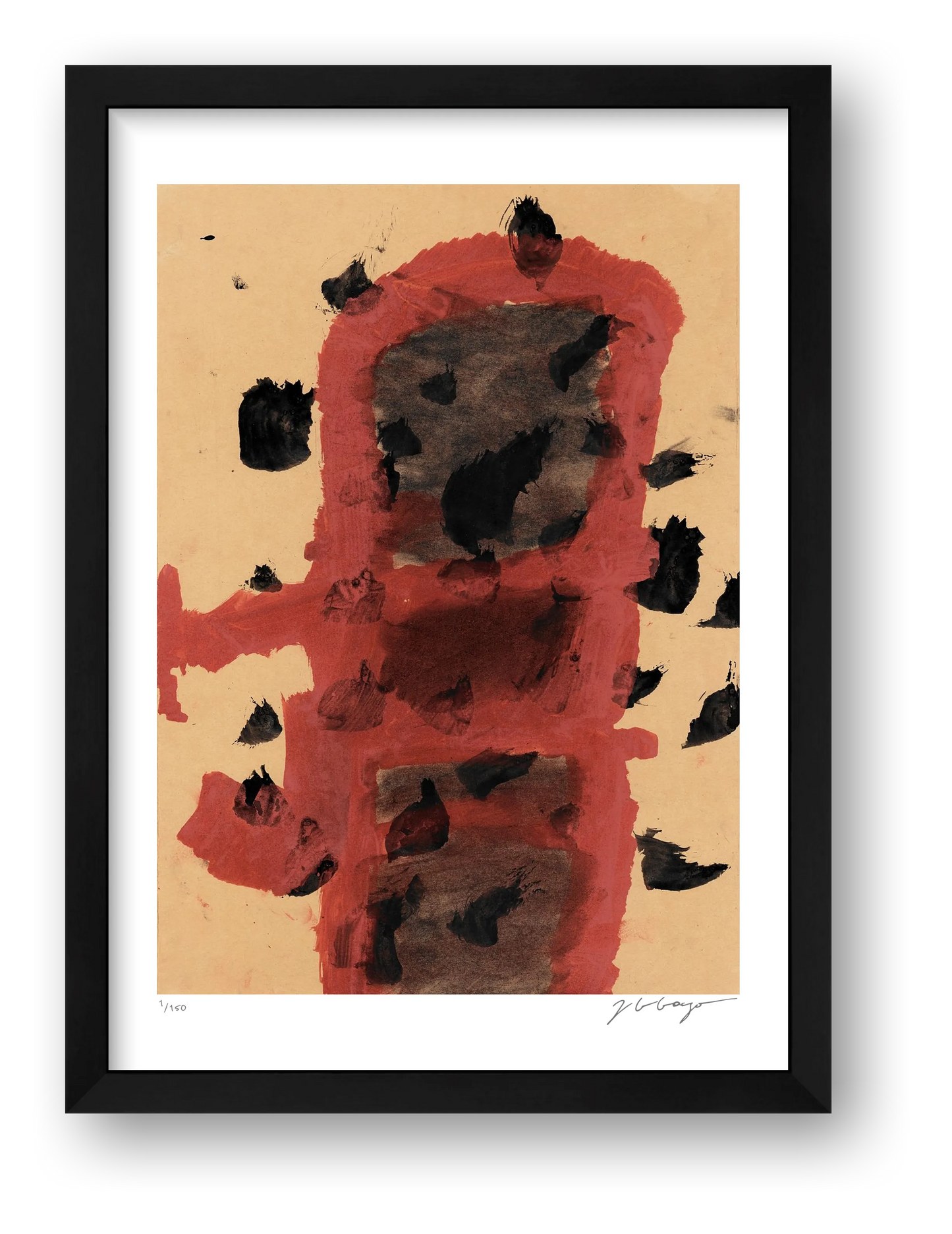 Expandable Beginning - sanguine #2 — framed