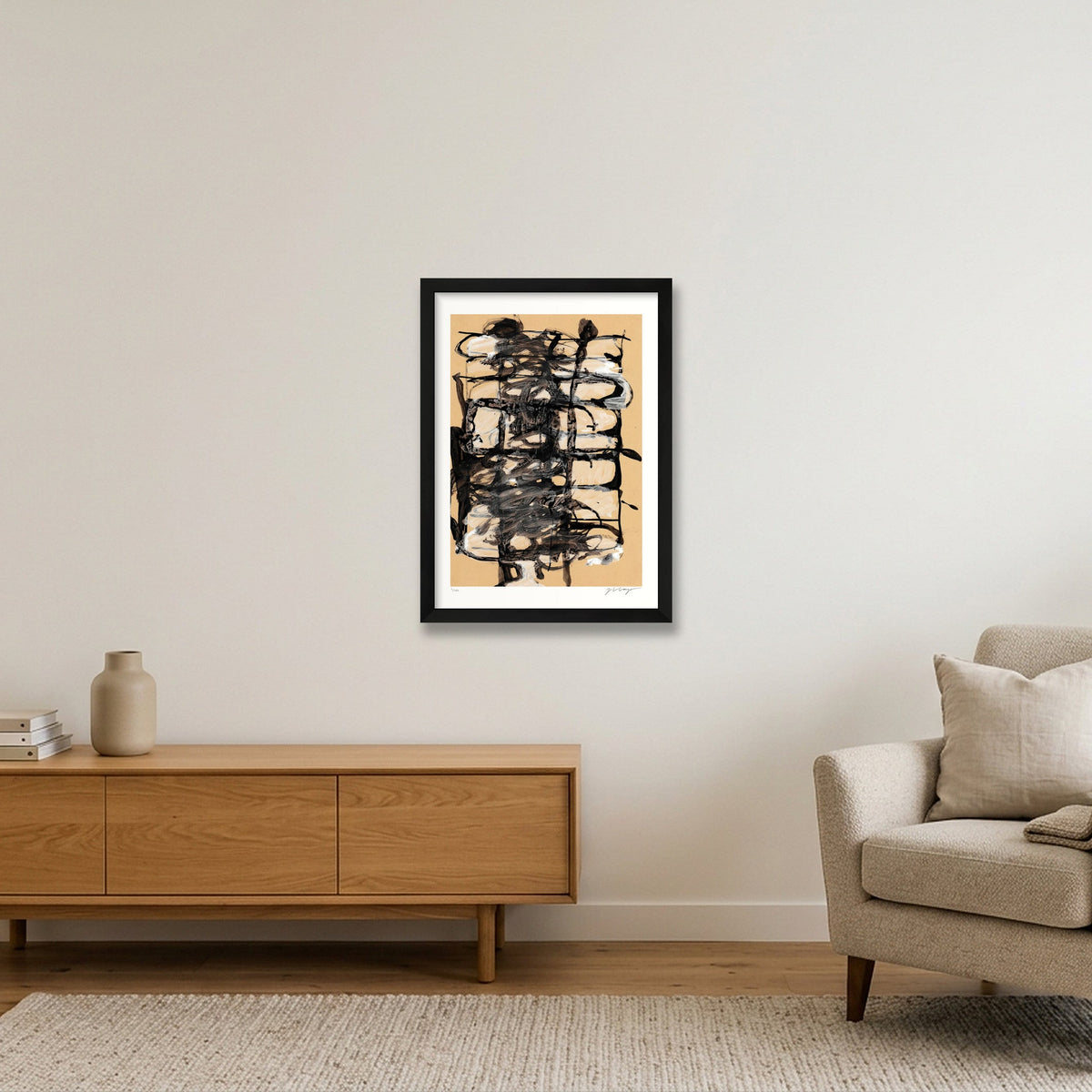 Expandable Beginning - hints of white #2 — A3 (30×42cm, 12×17") Black Frame