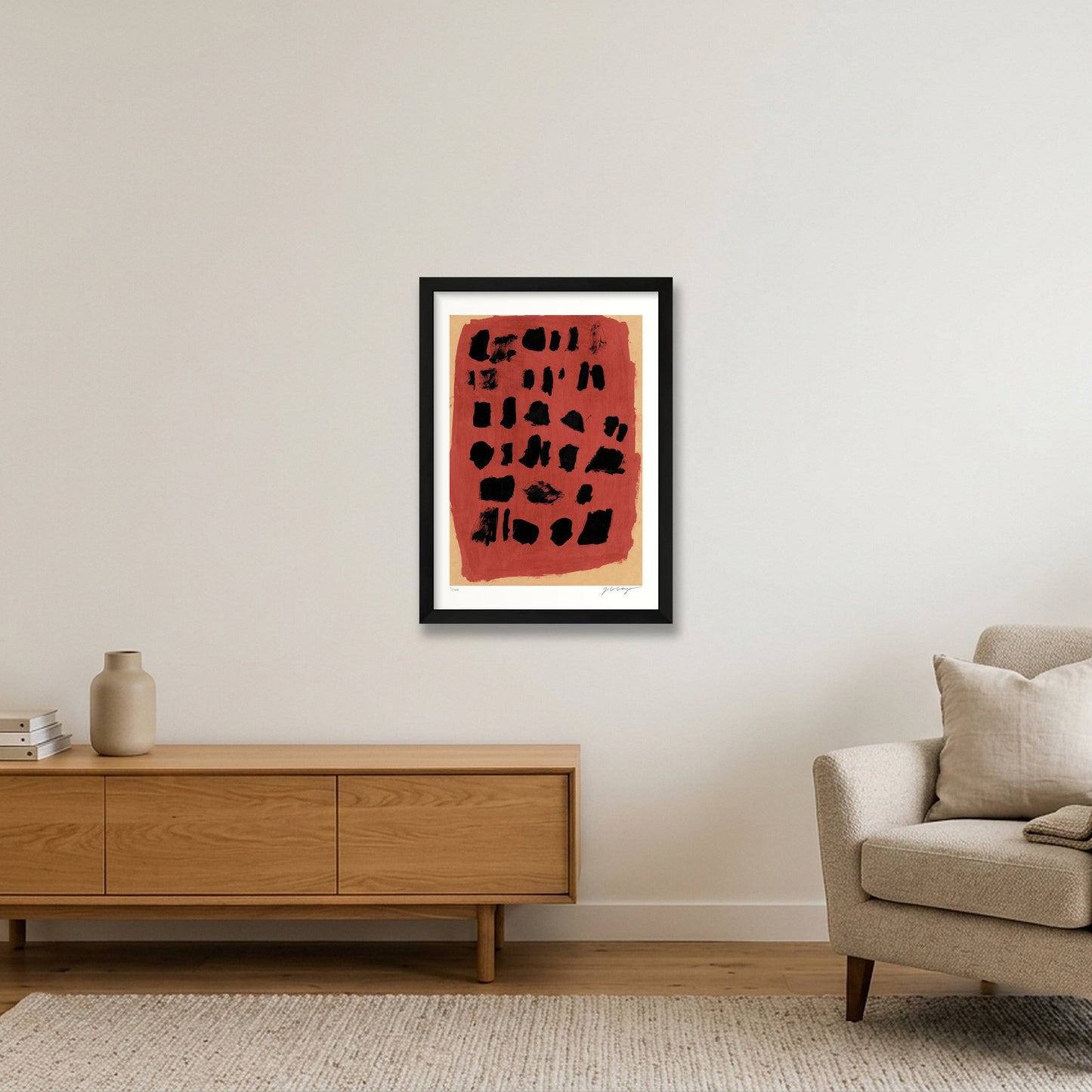 Expandable Beginning - sanguine #1 — A3 (30×42cm, 12×17") Black Frame